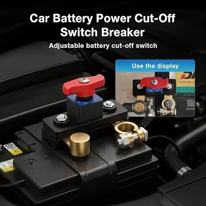 PowerCut Pro — 12V-24V Heavy-Duty Battery Disconnector Switch (Car, Truck, Tractor, RV)