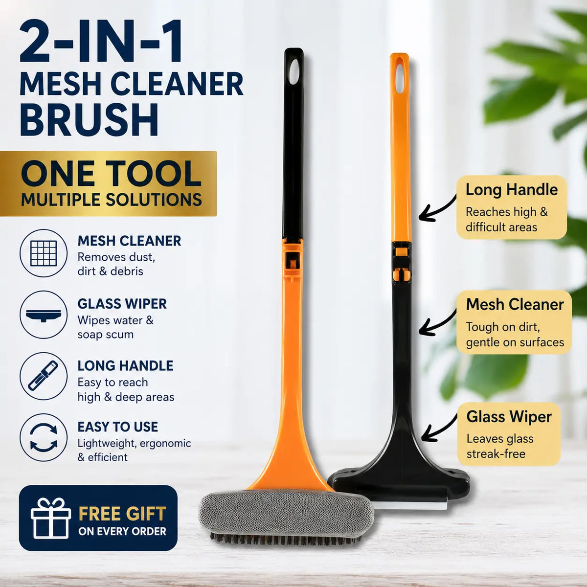 (2 in 1) Mesh Cleaner Brush