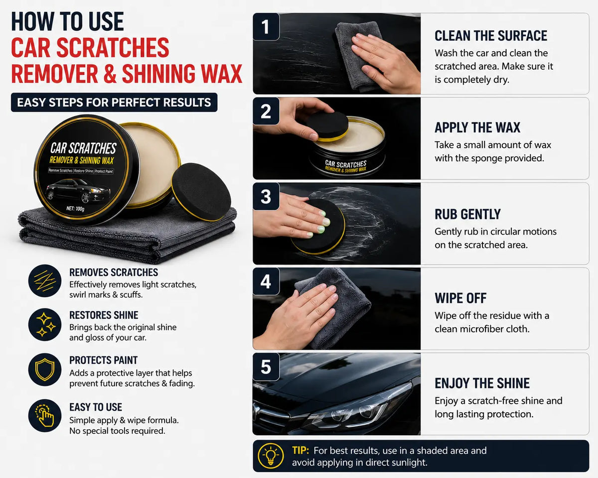 Car Scratches Remover And Shining Wax 120 gm