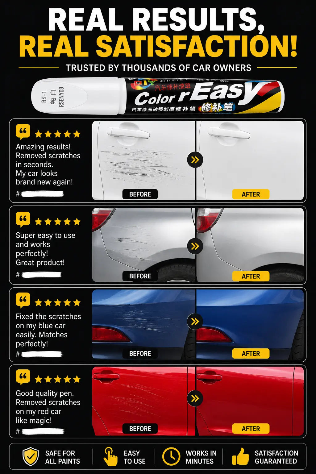 Professional Car Scratch Remover Paint Pen — گھر بیٹھے خراش ختم کریں