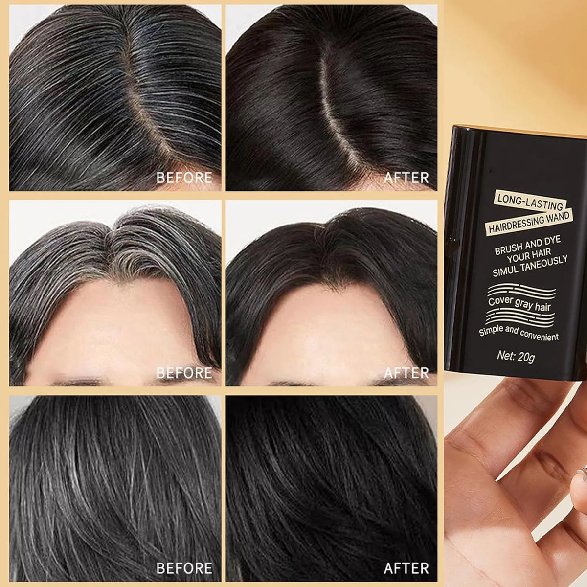 2-in-1 Touch-Up Comb Men&Women